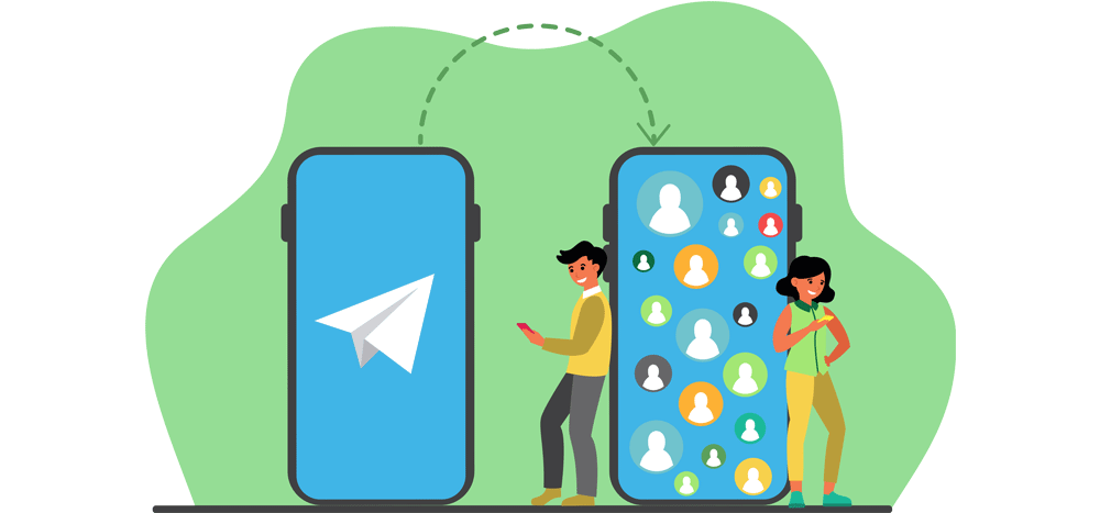 انتقال گروه به گروه مخاطب فعال تلگرام